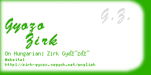 gyozo zirk business card